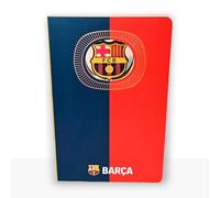 MOCIWORLD - FC Barcelona Notebook with 3D Logo - Bound with fabric spine finish - 120 blank pages - Color: Blue/Red - A5 size