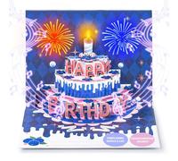 Mockdy Birthday card, 3D Musical Birthday Cards for women and men Sister Dad Daughter Husband Wife Birthday Card, 21st 18th 40th 50th Birthday Gifts Pop-up Greeting cards with Lights & Sound