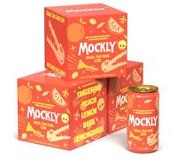 Mockly Herbal Tangerine Elixir Booze-Free Cocktail | Ready To Drink Non-Alcoholic Cocktail | Mocktail Drink Mixer | Tangerine Peach Lemon Basil Lemongrass | Zero Proof | 8.4 Ounces Per Can | 12-Pack