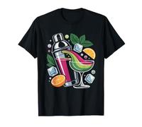 Mocktail Hour Elegant Zero Proof Cocktail Maker Badge Sober T-Shirt