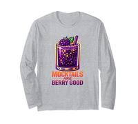 Mocktails are Berry Good Funny Fruit Sober Drink Pun Long Sleeve T-Shirt