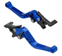 MOCNT 1 Pair Motorcycle Break Clutch Levers Adjustable 7/8" Motorbike Brake Clutch Handle Lever 22mm Handlebar CNC Aluminum Clutch Double Disc Brake Lever Motor Scooter Blue