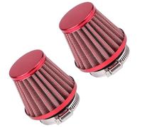 MOCNT 2Pcs Motorcycle Air Filter 57mm 58mm 59mm Car Air Intake Filter Turbo Vent Breather Filter Universal Cold Air Intake Filter Oil Crankcase Filter Scooter ATV Red