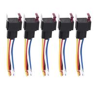 MOCNT 5Pcs 12V 40A Car Fuse Relay Harness Sockets Heavy Duty Auto On/Off Fused Relay 4Pin SPST Relay Switch ATO/ATC Blade Fuse Relays Open Close Relay Electrical Contact Relay