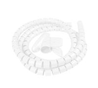MOCNT 8mm Cable Tidy Sleeves Cable Organizer Sleeving Flexible Spiral Cable Management Wire Wrap Cable Spiral Tube Loom Storage Hide Pipe Cord Winding Protector White 2Meters