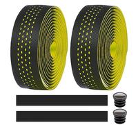 MOCNT Bicycle Handlebar Tape Breathable Cycling Bike Handlebar Tape PU EVA Handle Bar Grip Wrap Tapes Comfort Non Slip Shock Absorbent Road Bike Handlebar Drop Bar Tape Yellow
