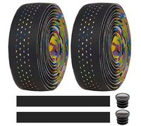 MOCNT Bicycle Handlebar Tape Breathable Cycling Bike Handlebar Tape PU EVA Handle Bar Grip Wrap Tapes Comfort Non Slip Shock Absorbent Road Bike Handlebar Drop Bar Tape Colorful