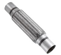 MOCNT Car Exhaust Flexible Pipe 2.5" X 10"/14" Exhaust Flexi Pipe Flexible Joint Repair Tube Stainless Steel Exhaust Flexible Tube Repair Flex Braided Muffler Pipe Connector