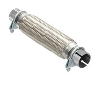MOCNT Car Exhaust Flexible Pipe with 2 Clamps 42mm X 250mm/350mm Exhaust Flexible Joint Repair Pipe Stainless Steel Exhaust Repair Flexible Tube Braided Muffler Pipe Connector