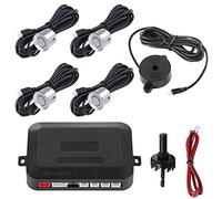 MOCNT Car Reverse Parking Sensors Car Rear Reverse Parking Radar System Car Parking Sensor Kit 4 Rear Sensor Auto Sound Alarm Alert Reverse Backup Radar Silver