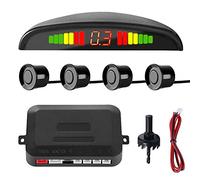 MOCNT Car Reverse Parking Sensors Car Rear Reverse Parking Radar System Car Parking Sensor Kit 4 Rear Sensor Auto Sound Alarm Alert Reverse Backup Radar Display Black