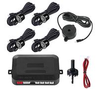 MOCNT Car Reverse Parking Sensors Car Rear Reverse Parking Radar System Car Parking Sensor Kit 4 Rear Sensor Auto Sound Alarm Alert Reverse Backup Radar Black