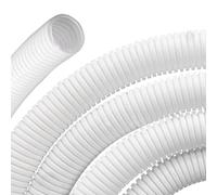 MOCNT Conduit Cable Auto Non Split Loom Tubing Wire Polyethylene Corrugated Flexible Conduit Tube Cable Management Protection Pipe Cable Tidy Organiser Trunking White 15mm 10meter