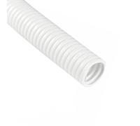 MOCNT Split Loom Wire Auto Split Loom Tubing Wire Conduit Polyethylene Corrugated Flexible Tube Cable Management Sleeve Protection Pipe Cable Tidy Organiser White 15mm 10meter