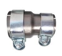 MOCNT Stainless Steel Exhaust Clamp Pipe Connector 55mm to 60mm Lap Joint Exhaust Band Clamp Sleeve Connector Muffler Tube Coupler