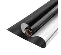 MOCNT Window Tint Film One Way Mirror Film Reflective Glass Tint Privacy Film Heat Insulation Sun Block Sticker Solar Protection Glass Window Film Black Silver 90cmX300cm