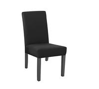 MOCOBA 1/2/4/6/8 pcs Stretch Chair Cover for Dining Room Spandex Chair Slipcover Elastic Stretch Cases for Chairs Kitchen Banquet,Black,1 Piece
