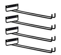 MOCOBO 4 pack Wine Glass Racks,Wall Mounted Hanging Racks, Wine Cup Holder Glasses Storage for Kitchen Bar Cabinet 30cm-Black