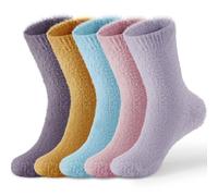 MOCOCITO Fluffy Socks Women Fuzzy Warm Socks Winter Soft Socks Unisex Comfy Slipper House Socks Sleeping Bed Socks For Girls, Boys, Men, 6-9