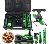 Mocoli Flaring Tools, 5 In 1 Kit Flaring Tool Flaring Tool Brake Line For 1/4"-3/4" And 6-19 Mm Copper Pipe Flaring Tool 45° Eccentric With Pipe Cutter For 5-32 Mm Water Pipes Gas Pipes Cooling Pipes