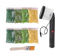Mocoli Mini Static Grass Flocking, Four Colors 8 Grass Mini Applicator for Flocking Machine, ABS Applicator with Anti-Slip Handle for DIY Scenic Modelling Sand Table Modelling Craft Tool