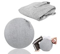 Mocoli Protective Cover For Exercise Ball 65cm, Balance Ball Cover, Anti-Scratch, Exercise Ball Cover Foldable Seat Balls Fabric Cover Lightweight Yoga Ball Cover For Pregnancy Fitness Yoga, Grey