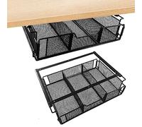 Mocoli Undermount Drawer, Invisible Desk Holder, Desk Organizer, Hidden Drawer for Office, Home, School