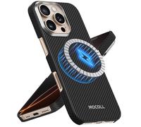MOCOLL for iPhone 16 Pro Case with MagSafe, Ultra Slim & Light,Thin 600D Aramid Fiber,Built-in Magnetic,Military Grade Drop Protection Shockproof,Black