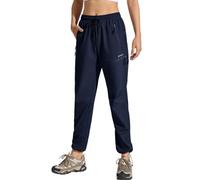 MOCOLY Women's Winter Fleece Lined Walking Trousers Outdoor Thermal Hiking Trouser Warm Softshell Snow Pants for Ski Snowboard Mountaineering Climbing Camping Outdoor Sports with Zip Pockets Black S