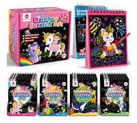Mocoosy 24 Pack Scratch Art Party Bag Fillers for Kids Party Favours, Goodie Bag Fillers Stuffer, Rainbow Scratch Notebook Bulk,Classroom Prizes,Art Crafts Kit for Kids Toys for 3-5-6-8 Girl Boy Gifts