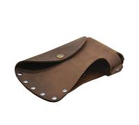 MOCOST Leather Axe Sheath, Durable Hatchet Cover, Protector Case Cover Camping Accessories Lumberjack Outdoors Work Essentials, Rustic Leather Belt Axe Head Sheath Made of Full Grain Leather