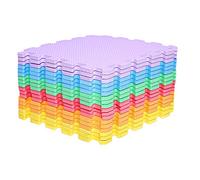 Mocosy Interlocking Foam Mats, Exercise Mats, Gym Floor Foam Tiles, 30cm x 30cm No-Slip Play Mats, Interlocking Puzzle Floor Tiles (Colorful)