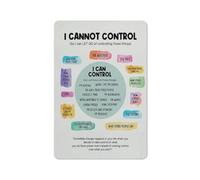 Mocozim Rustic Metal Tin Sign Mental Health Office Wall Art, 'Things I Can Control' Print Poster, 8x12 Inch