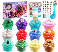 Mocraft Slime Advent Calendar 2025 Kids, 24 Days Surprises Christmas Countdown Butter Xmas Holiday Party Favors Gift for Boys Girls Teens Stocking Stuffers, DIY Slime Making Kit with Accessories