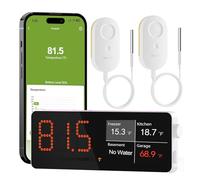 MOCREO WiFi Refrigerator Thermometer Digital Freezer Alarm, Remote Email & App Alert, 2-Year Data Logging, No Subscription, Smart Temperature Sensor for Fridge, Freezer, Hot Tub (2 Pack)