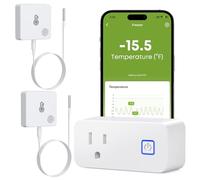 MOCREO WiFi Refrigerator Thermometer with Freezer Alarm, Email Alert, App Notification, Data Logging Export, No Subscription Fee, 2 Remote Temperature Sensor for Home Kitchen, Hot Tub