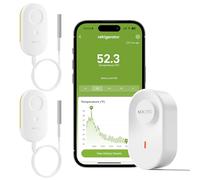 MOCREO WiFi Thermometer Freezer Alarm, Email Alert, App Notification, Data Record Export, No Subscription Fee, Remote Wireless Temperature Sensor for Refrigerator, Freezer, Hot Tub (2 Pack) …