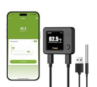 MOCREO WiFi Thermometer with Freezer Alarm, Digital Fridge Thermometer, Email Alert, App Push Notification, 2-Years Data Export, Remote App Monitor for Freezer, Refrigerator, Fish Tank