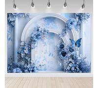 Mocsicka Blue Wedding Backdrop-Something Blue Before I Do Bridal Shower Wedding Backdrops, Floral Wedding Decorations Background Studio Props (7x5ft)