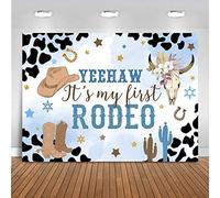 Mocsicka My First Rodeo Backdrop 7x5ft Western Cowboy First Rodeo Birthday Decorations Wild West Mexican Cactus Country Boy 1st Birthday Party Banner Photo Background Photo Booth Props