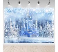 Mocsicka Winter Castle Backdrop 7x5ft Ice Snow World Winter Wonderland Party Decorations Supplies Snow Happy Birthday Photography Background