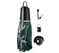 MOCTOUR Golf Travel Bags for Airlines with Wheels & ABS Hard Case Top, Protect Your Clubs, Waterproof 1680D Oxford Fabric and Oversize Tank Wheels, Lightweight and Easy to Maneuver (Green)