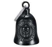 MOCY BELL - Clochette moto SKULL Live to Ride Guardian Gremlin Mocy Bell Acier inoxydable Noir