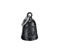 MOCY BELL - Lucky motorcycle bell St. Christoph Gute Fahrt Titanium Black Stainless Steel