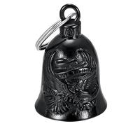 MOCY BELL - Motorcycle bell AIGLE US LIVE TO RIDE Lucky charm MOCY BELL Stainless Steel Black