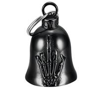 MOCY BELL - Motorcycle bell MIDDLE FINGER Lucky charm MOCY BELL Stainless Steel Black