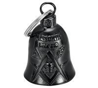 MOCY BELL - Motorcycle Bell Mocy Bell Masonic Biker Stainless Steel Black