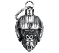MOCY BELL - Motorcycle bell MONKEY BIKER Lucky charm MOCY BELL Stainless Steel Silver