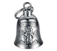 MOCY BELL - Motorcycle bell Saint-Christophe Bonne route Guardian Gremlin Mocy Bell Stainless Steel Silver