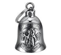 MOCY BELL - Motorcycle bell St. Christoph Sichere Fahrt German Guardian Gremlin Mocy Bell Stainless Steel Silver